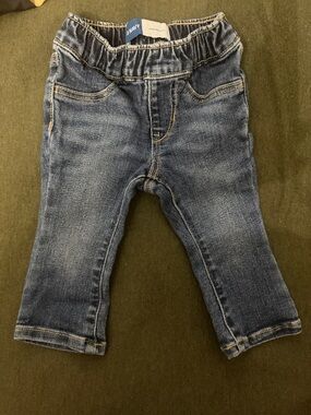 Old Navy Dark Blue Stretch Denim Pull-On Jeans